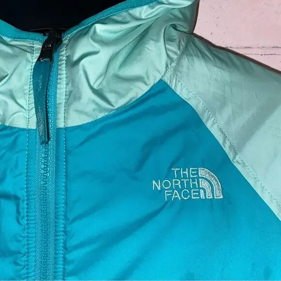 THE NORTH FACE $120 Reversible Perseus Jacket Girls 14-16 Blue / Green EUC - Picture 5 of 15
